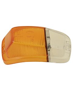 Knipperlicht Amazon oranje/wit Rechts richtingaanwijzerglas SET met chrome ring+reflector+rubber fabr Bastuck