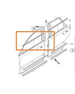 Schraaplijst portierruit V50 S40 links voor (31253000)