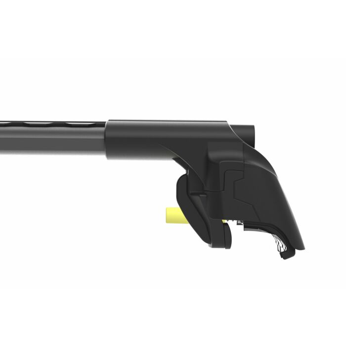 Barres de toit Volvo noires pour rail de toit Volvo XC60 max 75kg, forme d'aile pour peu de bruit de vent, numéro de pièce Volvo DAK1007B