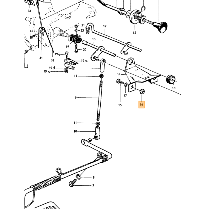 Câble de masse de batterie vers carrosserie pour Volvo Duett 445, Volvo PV 544 B16, numéro de pièce Volvo 11521
