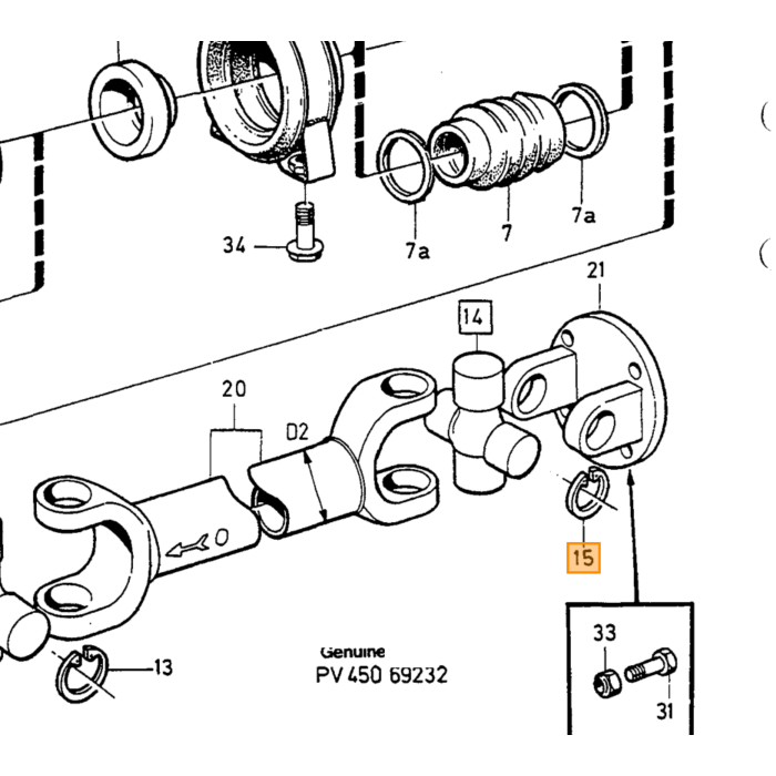 Volvo Retaining Ring Volvo piece no 118006