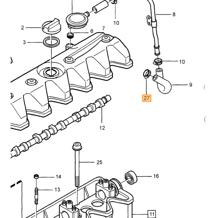 Volvo Bague en cuivre pour conduite de pression K tronic B19E+B21E+B23E/bague de carter B16 pour bague de bouchon de vidange turbo v70 c30 s80 xc90 Volvo piece no 11994
