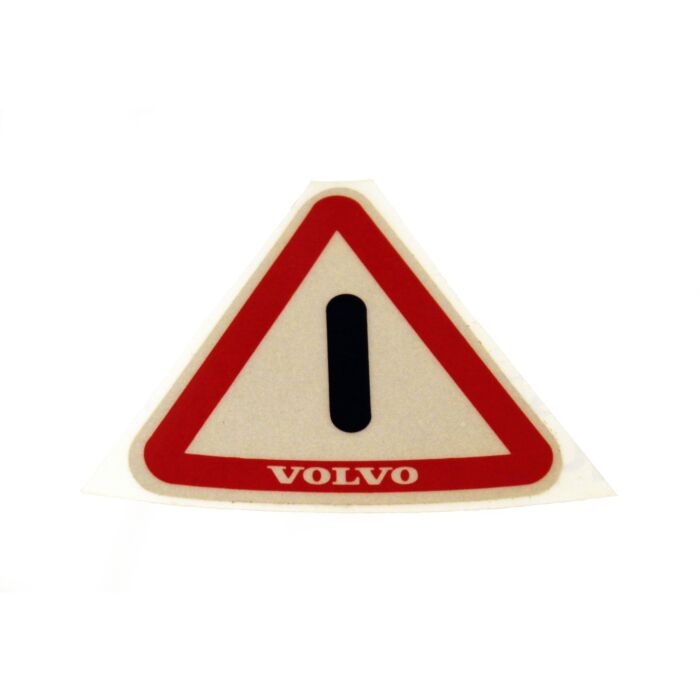 Volvo Sticker porte porte réfléchissant 140 + 164 point d'exclamation triangle Volvo piece no 1203249