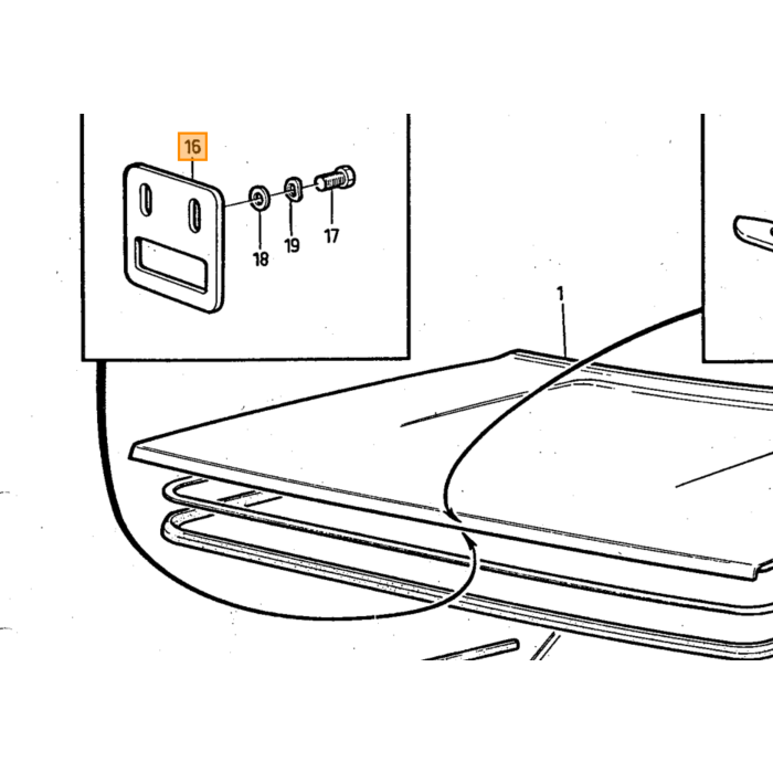 Volvo Pare-chocs caoutchouc pour hayon inférieur à 245 (2 pcs nécessaires) mi-juin 2023 Volvo piece no 1203681