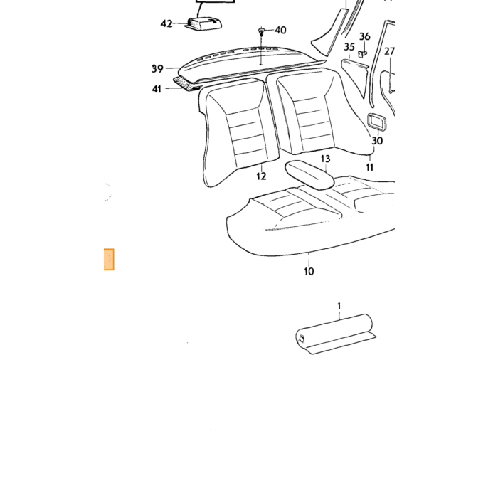 Volvo Panneau droit de couvercle de miroir / protection triangulaire sur porte 140 1973+ 240-1978 utilisé sur demande disponible Volvo pièce nr 1204631