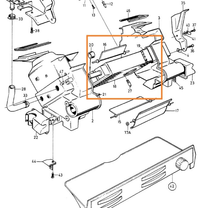Volvo Radiateur de chauffage 73+ 140 Series +240 EXCHANGE Système sans climatisation. Volvo piece no 1211303R