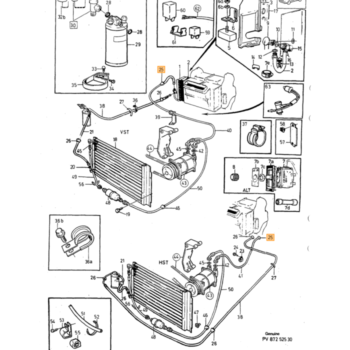 "Volvo Conduit Climatique Transit Gummibus pour 240 260 - Pièce 1215268"