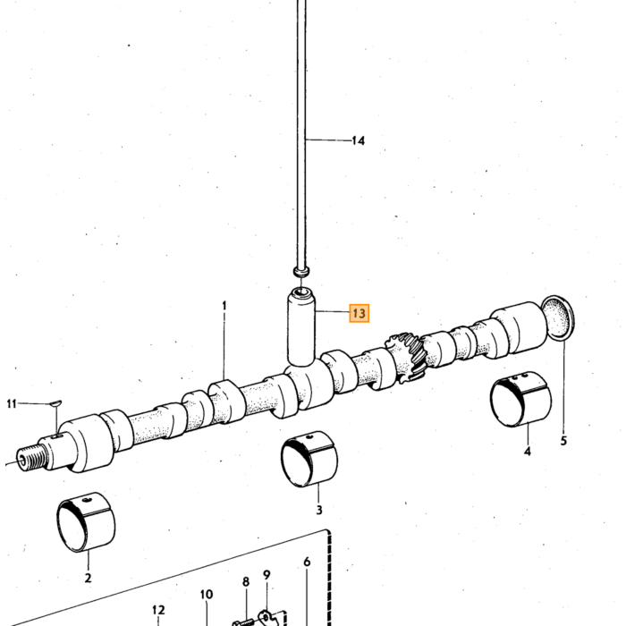 Volvo Galet de came B18+B20+B30 418423 douille de poussoir (418423) poussoir de soupape Volvo piece no 1218630