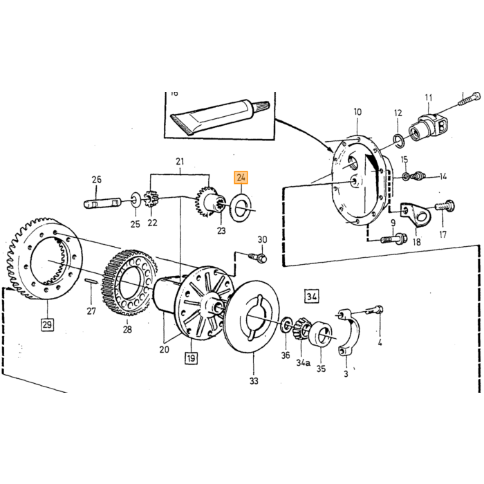 Volvo Cale entretoise de différentiel d'essieu arrière Volvo Cale de butée de différentiel d'essieu arrière Rondelle d'entretoise de différentiel Volvo 120 130 220  140  164  200  700  900  S90 V90 (-1998) Volvo piece no 1232436