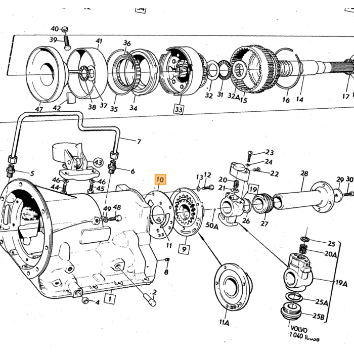 Volvo Soufflet en caoutchouc 240 + 260  porte fr Volvo piece no 1235627