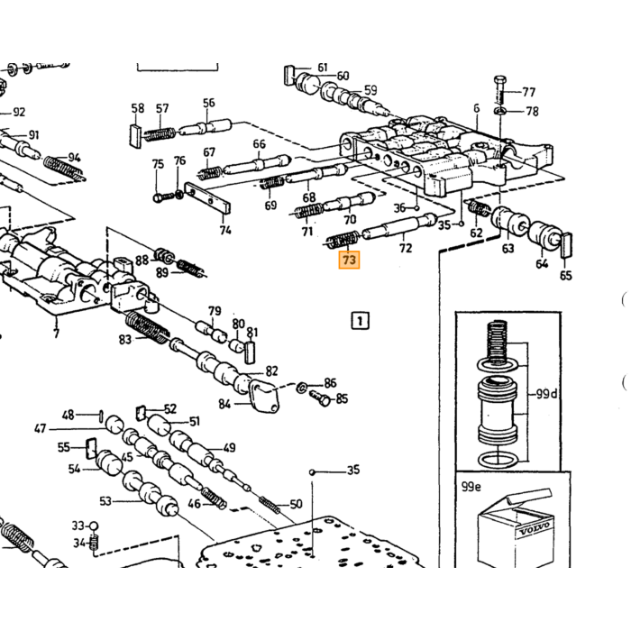 "Volvo Ressort Printemps - Pièce Originale Nr 1239564"