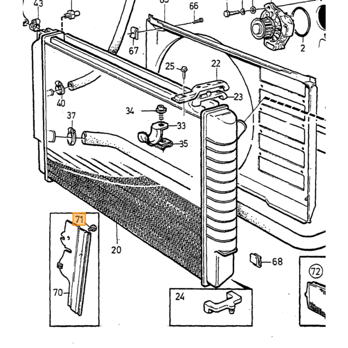 Joint en caoutchouc de thermostat Volvo D24 D24TIC ea 240+260+740+780+850+940+960+V70 numéro de pièce Volvo 1257183