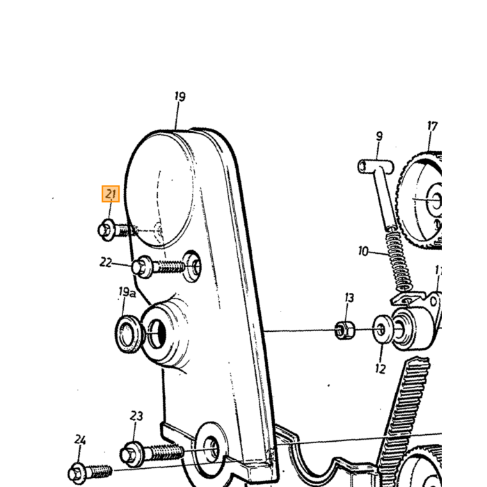 Vis de boulon de poulie de vilebrequin Volvo 240 740 760 780 940 960 D24, pièce Volvo nr 1257604