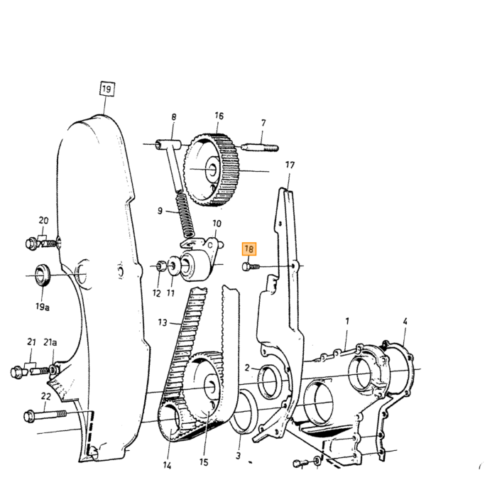 Pignon de vilebrequin Volvo B17+B21+B19+B23 alt 2 int 40mm ext 51mm épais 21mm pièce Volvo n° 1266920