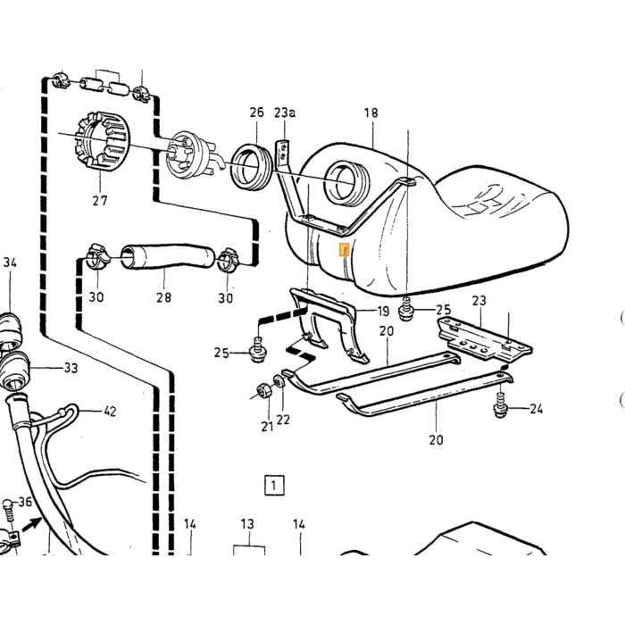 Volvo Accumulateur de pression KJ tronic B19ET+B21ET+B21FT+B23FT (2 raccords vissés en bas (0438170034) Volvo piece no 1269714