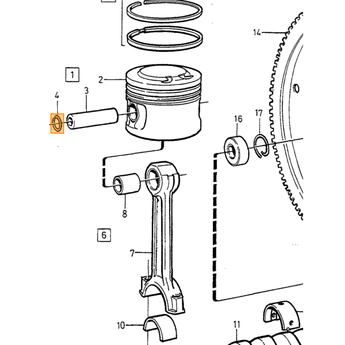 Volvo Boulon Piston Tige M9x1.25 Volvo 960 - S90 - V90 - 850 - V70 - S70 - C70 - XC70 - S40 - V40 Volvo piece no 1271900
