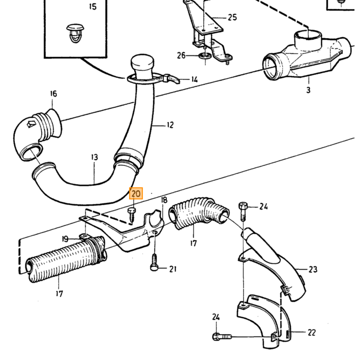 Volvo Filtre à air 760 -1988 B28A+B28E Volvo piece no 1276389