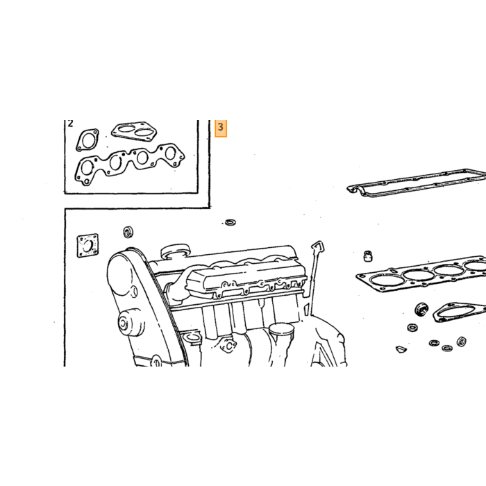 Volvo Joint spi vilebrequin avant B18+B20+B30+B19 jusqu'à b230(caoutchouc silicone 1276425) Volvo piece no 1276424