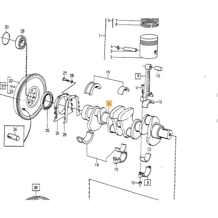 Anneau de retenue Volvo, pièce Volvo nr 1276511 pour Volvo