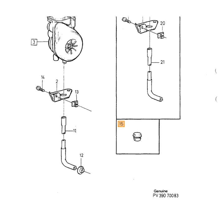 Bouchon Volvo, pièce Volvo nr 1307819