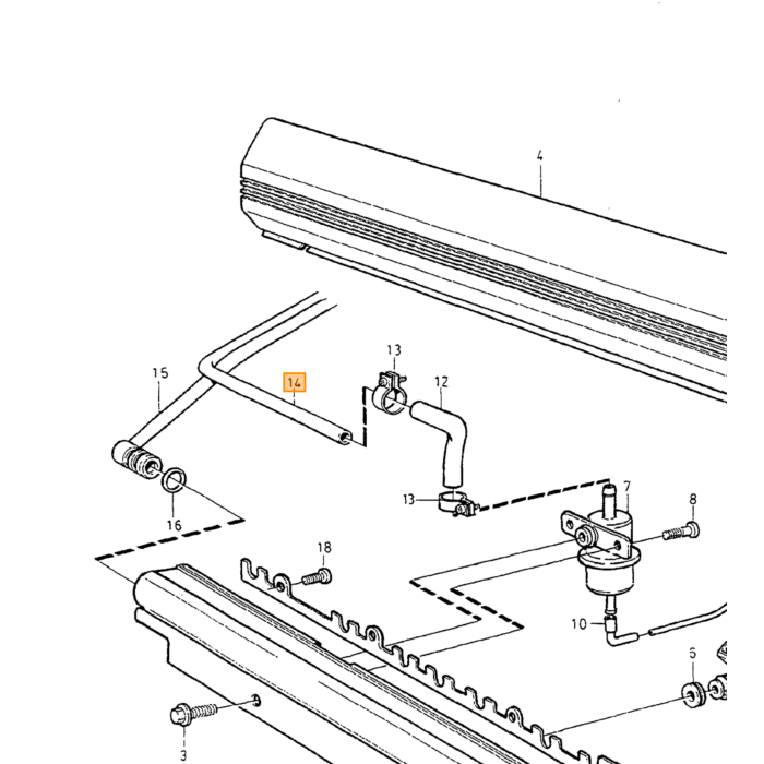 Pièce de connexion Volvo/ Pièce en L/ Pièce en coude 3 2mm 240 740 940 850 S/V70 S60 S80 Volvo, numéro de pièce 1332455
