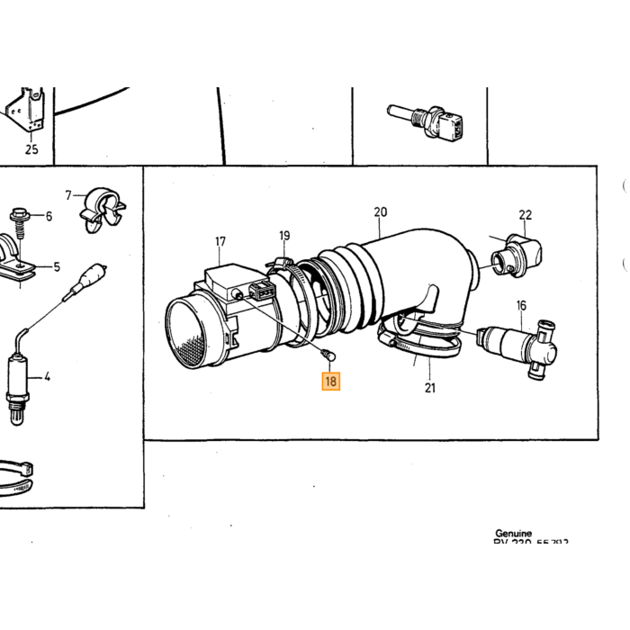 Pièce de connexion Volvo/ Pièce en L/ Pièce en coude 3 2mm 240 740 940 850 S/V70 S60 S80 Volvo, numéro de pièce 1332455
