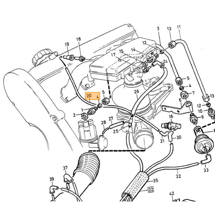 Produit Volvo, connexion Volvo type Volvo 240Volvo 740 760Volvo 940, numéro de pièce Volvo 1332457.