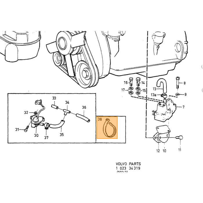 Volvo Solénoïde carburateur - électrovanne 1 broche 240+740+760 vanne d'arrêt Pierburg ea Volvo piece no 1336381