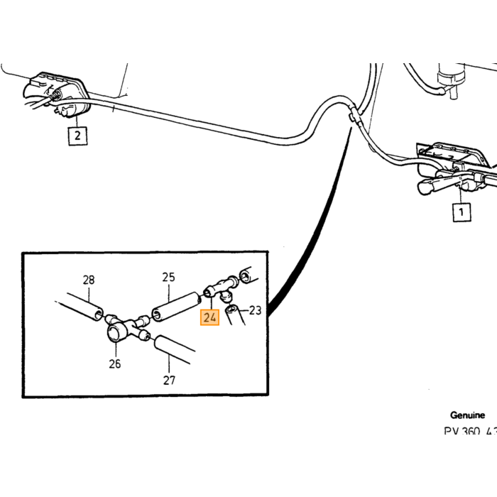 Support Volvo, pièce Volvo numéro 1369348 pour Volvo