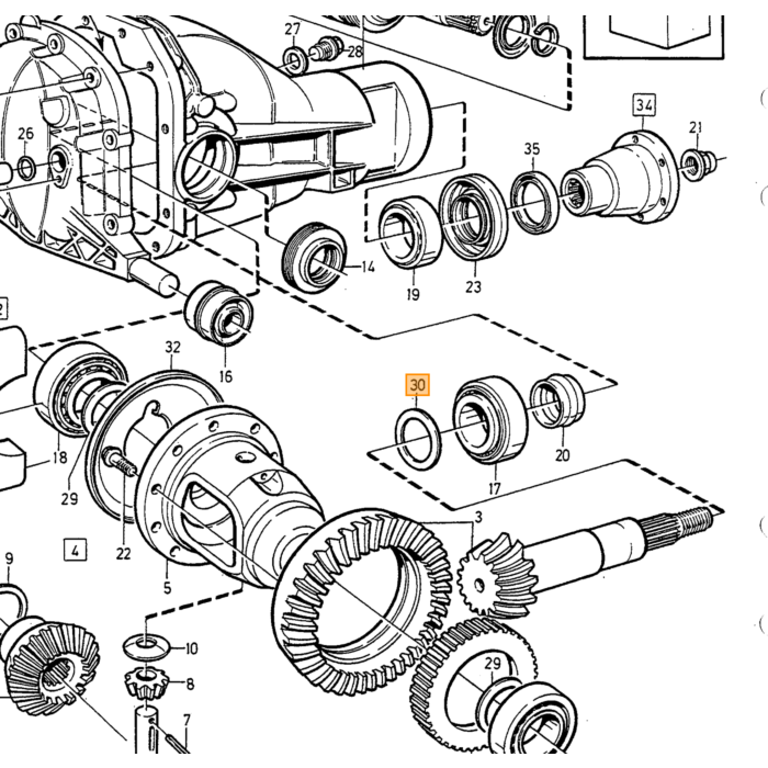Volvo Bague de blocage pour arbre de transmission côté boîte de vitesses Volvo V70 XC70 XC60 XC90, arbre de transmission arrière, arbre de transmission avant pour la partie de l'arbre dans le différentiel, numéro de pièce Volvo 1377060.