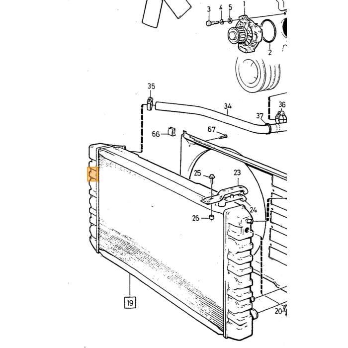 Volvo Pochette de joints de pompe à eau B200 B230 1985+ joint + caoutchoucs Volvo piece no 1378491S