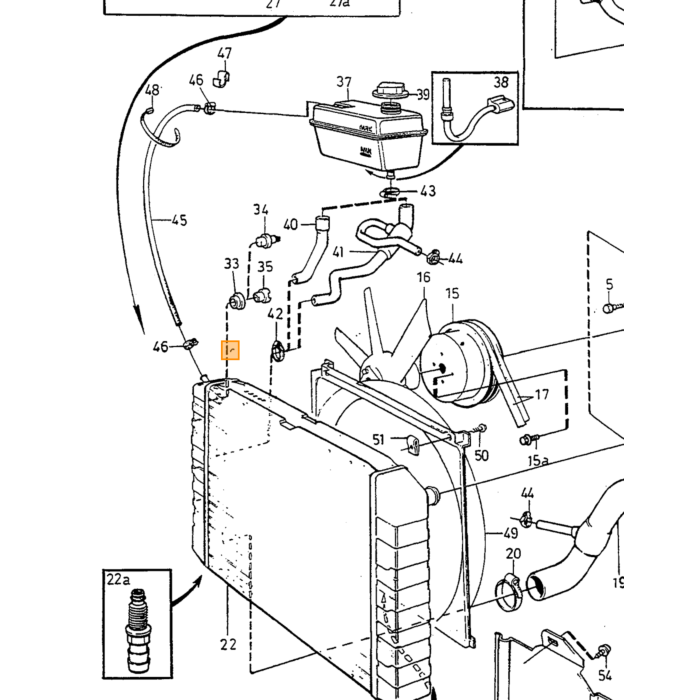 Volvo Bouchon caoutchouc joint passage radiateur 140+164+240+740+940 (éventuellement commander bouchon plastique 1274052_B) Volvo piece no 1378869