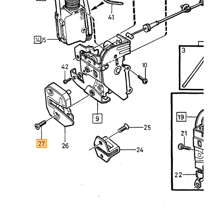 Volvo LEVER  L.H. Volvo piece no 1380009