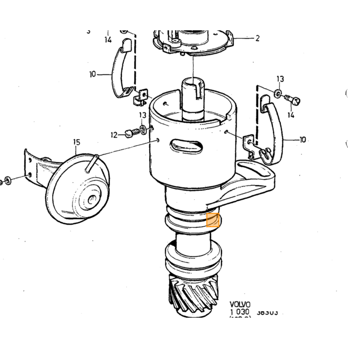 Volvo Rotor B200+B230A/E/F/K 1986+ 0300900134 Volvo piece no 1389425