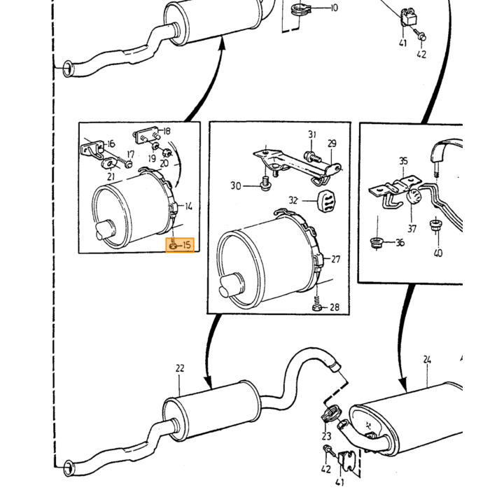 Collier de montage d'échappement Volvo pour SAAB VOLVO 850 9-3 I 98-03 9-3 II 03-15 900 II 94-98 960 S70 S90 I -98 V70 I -00, numéro de pièce Volvo 1397897