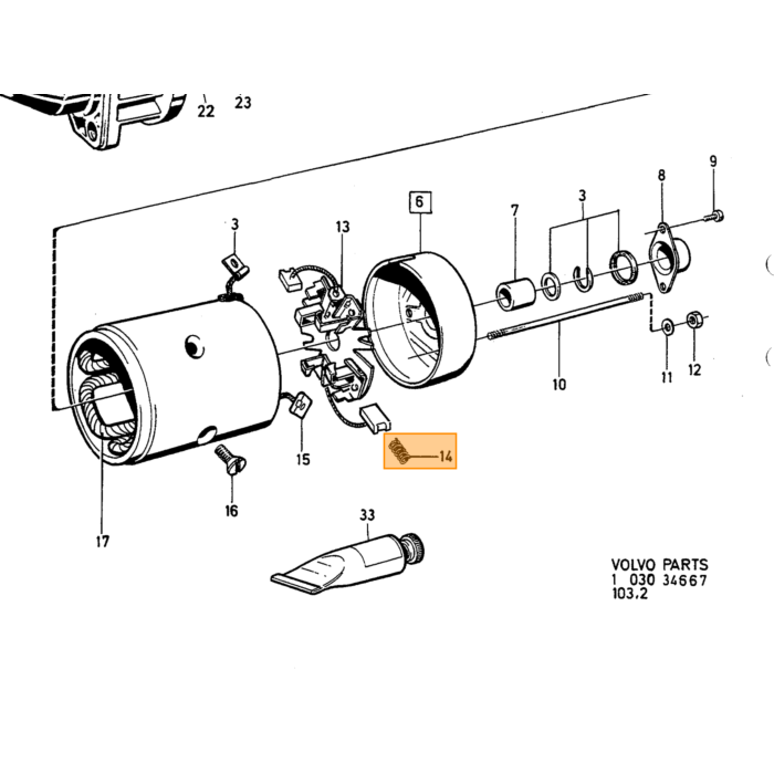 Démarreur Volvo VOLVO 240 260 760 780 pièce Volvo nr 1398764