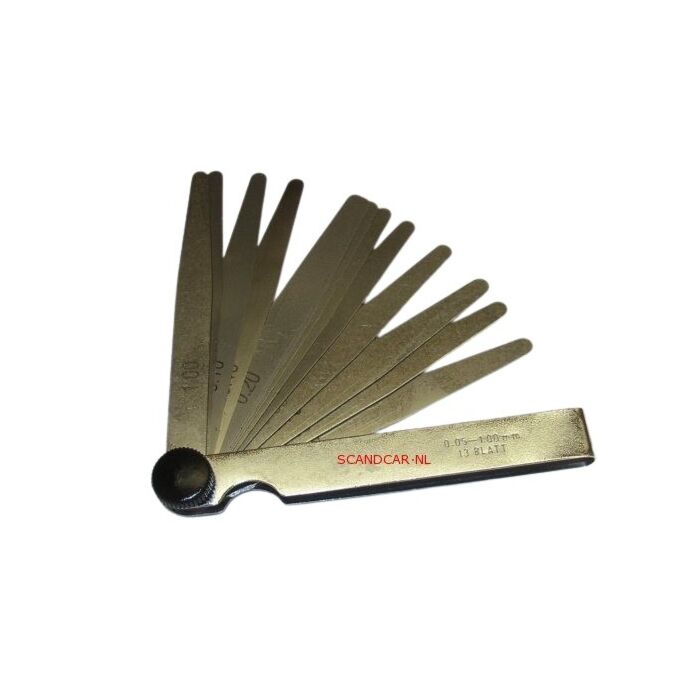 Volvo Outils : jeu de jauges d'épaisseur 0 05-1 mm 0 002-0 04 Volvo piece no 16849