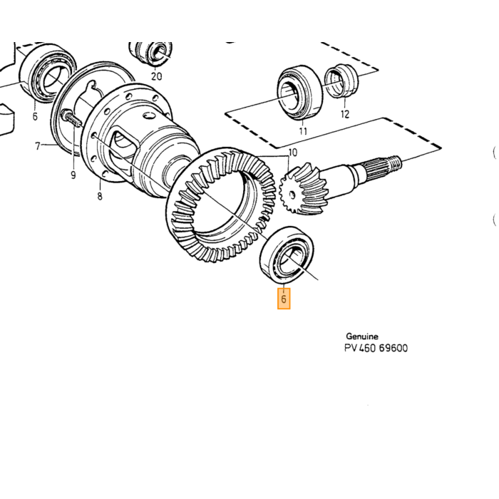 Volvo ROLLER BEARING Volvo piece no 183842