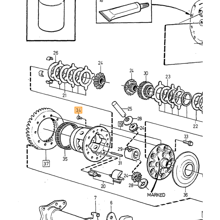 Volvo ROLLER BEARING Volvo piece no 183842