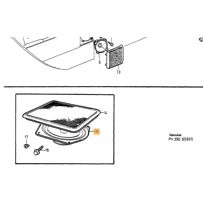 Volvo Spots inox poli section 15cm Lampe H3 12V/55 Watt Volvo piece no 2313