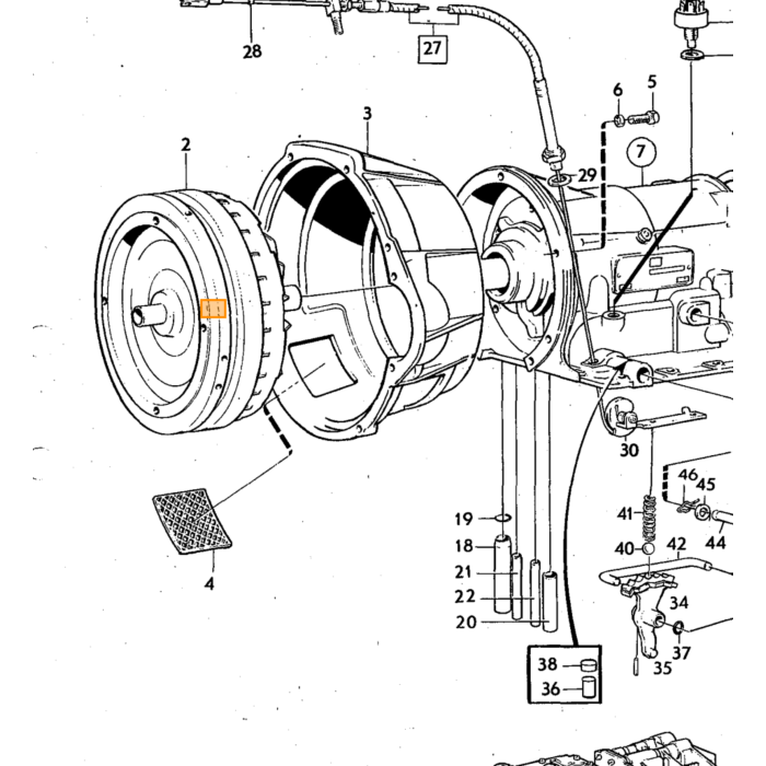 Volvo Bague d'étanchéité tige de changement de vitesse automatique BW35 (diam ext 17 5 mm) Volvo piece no 235511