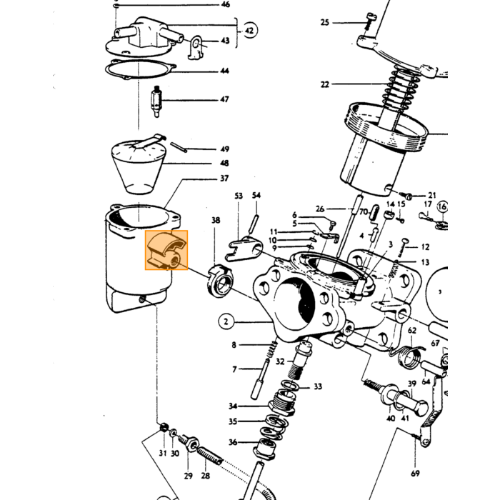 Volvo Aiguille de gicleur SU HS6 type KF B18B carbu 237259+237260 Volvo piece no 237255