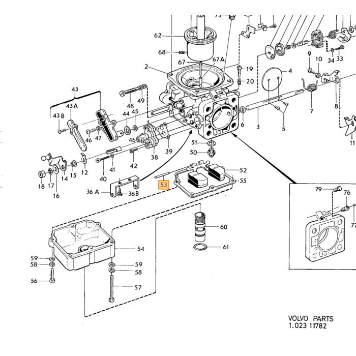 Volvo Carburateur arbre à flotteur Stromberg Volvo piece no 237293