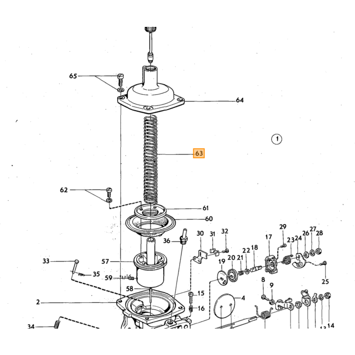Volvo Return Spring Volvo piece no 237358