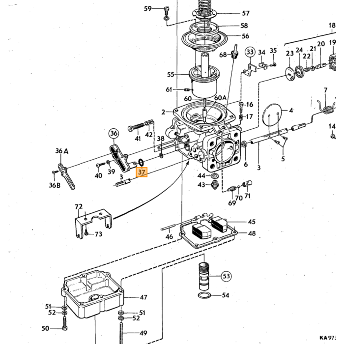 Volvo Anneau caoutchouc carburateur Stromberg B20+B30 compensation de température extérieur Volvo piece no 237378