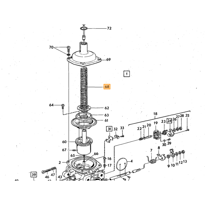 Volvo Silencieux carburateur Stromberg 175CD B20+B21+B23+B30 Volvo piece no 237473