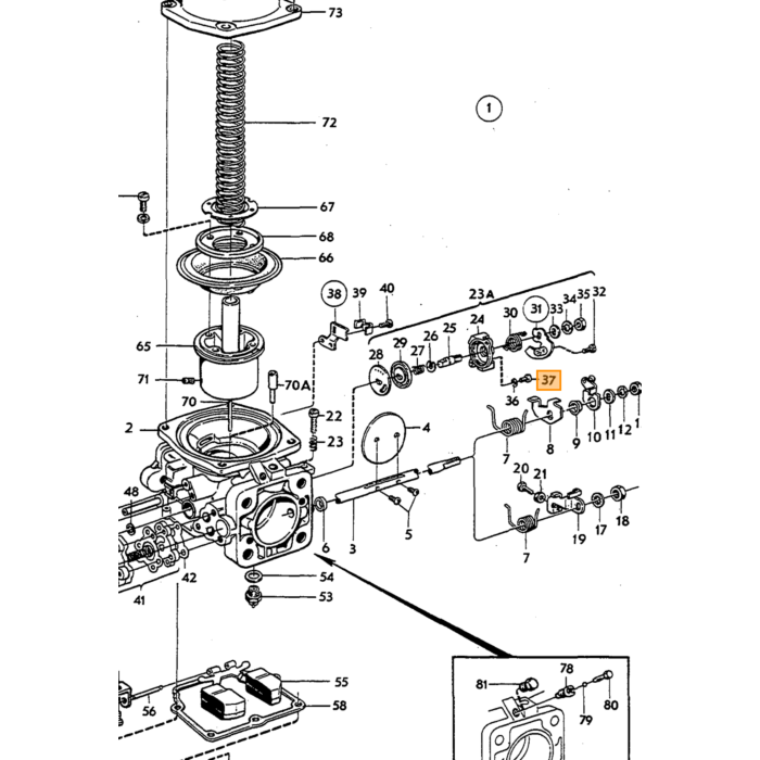 Volvo Carburateur pointeau flotteur Stromberg B18+B20+B30 (1.75) Volvo piece no 237567
