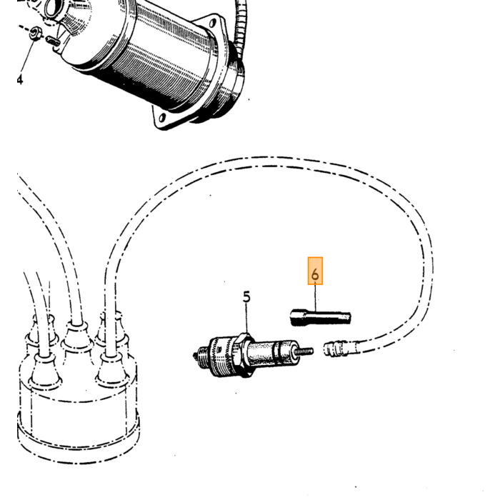 Volvo Capuchon de bougie allongé par pièce Volvo piece no 239240