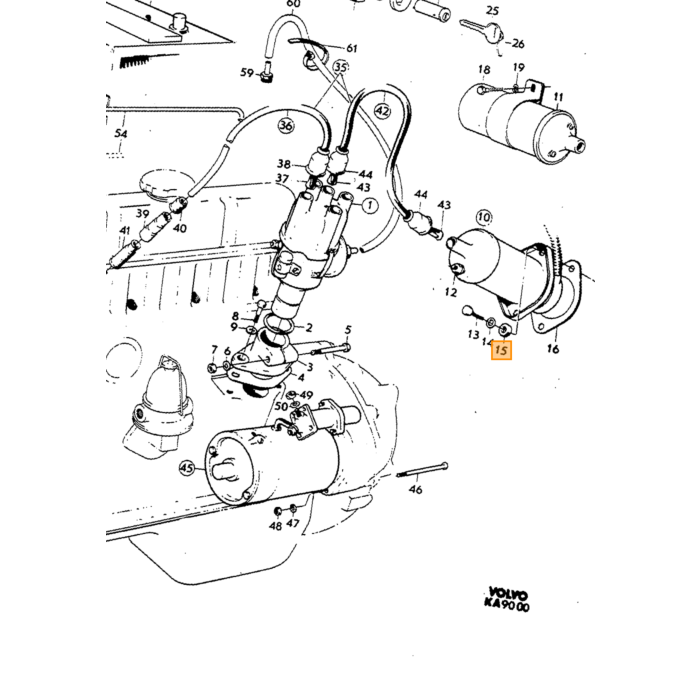 Volvo Jeu de contacts de déclenchement d'injection B20E+B20F Caution d'ÉCHANGE 100 euros ou envoyer d'abord l'ancien Volvo piece no 243022