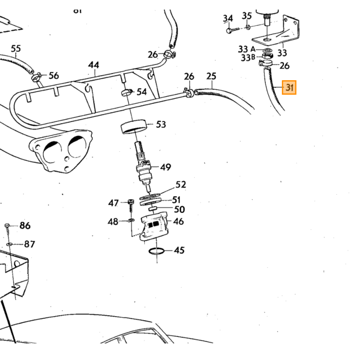 Volvo Régulateur de pression d'injection B20+30EF 3 voies 0280160003 plus disponible Volvo piece no 243129